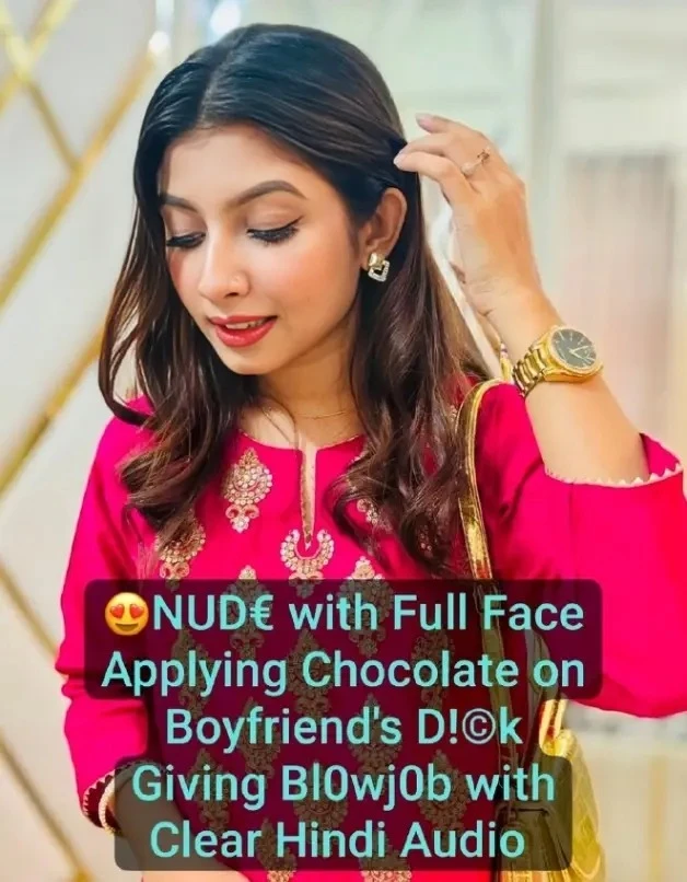❤️Cute Desi GF giving Blowjob after applying chocolate on Boyfriends Dick with Full Face clear HINDI Audio💦!! Don't Miss🥵🔥